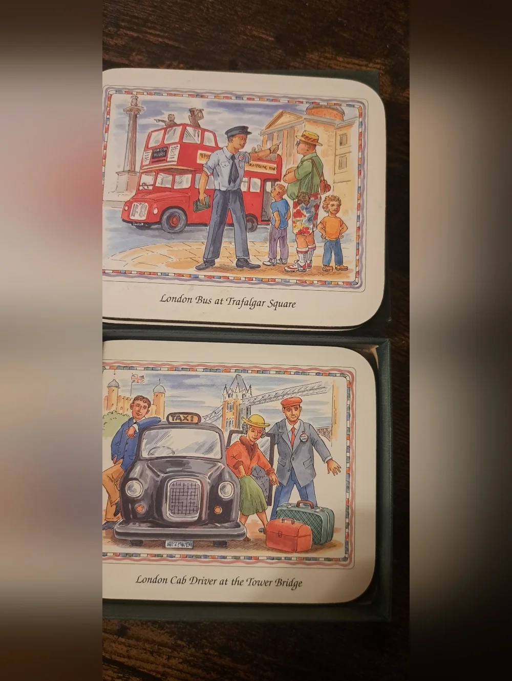 JASON  COASTERS  London Characters Scenes Set of 6 Cork Back  Open Box